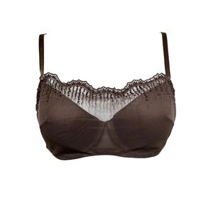 Soma Womens Bra 36D Brown Sheer Lace Mesh Underwire Lingerie Romantic Coquette